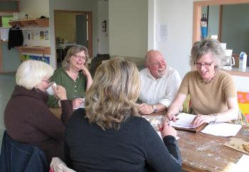 Jan DeGrass leads a Sunday morning writing critique group in Gibsons, B.C. 